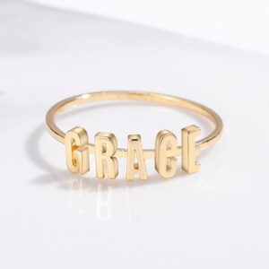 Bague prénom - Personnalisable - Or / Argent / Cuivre